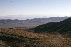 The view east of Dante's View, to successive Basins and Ranges.