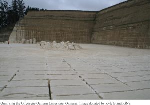 Quarry in the Oamaru Limestone, Oamaru, NZ