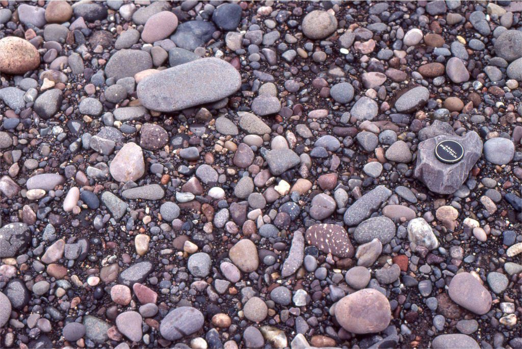 grain size of beach sediment