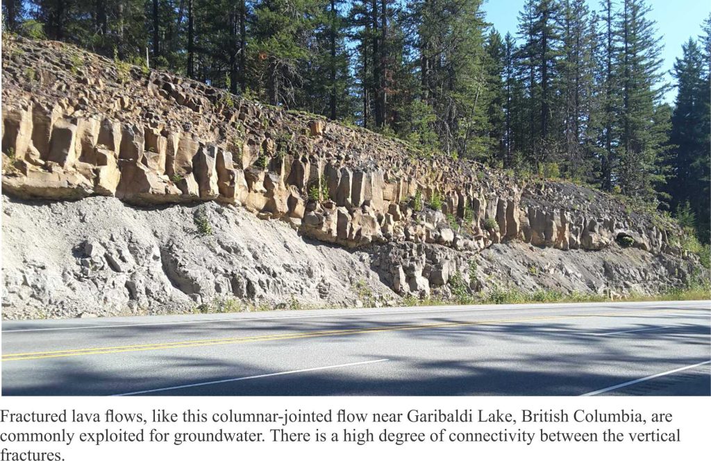 Fracture porosity in a columnar jointed lava flow, British Columbia