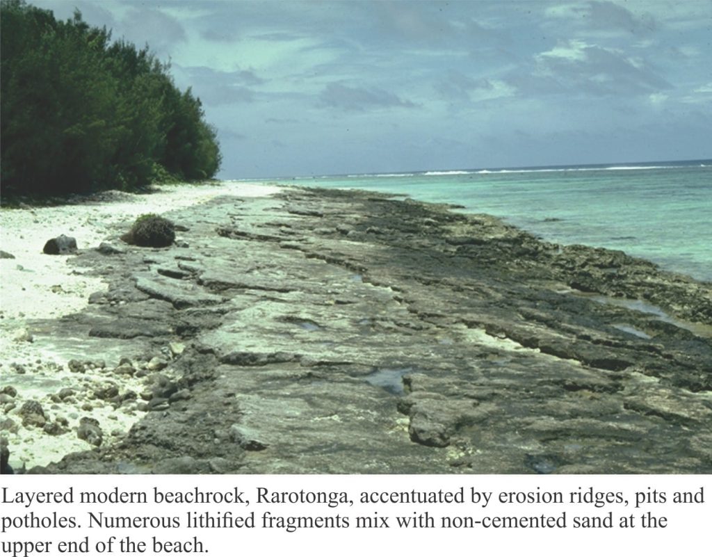 Beachrock on a Rarotonga shore