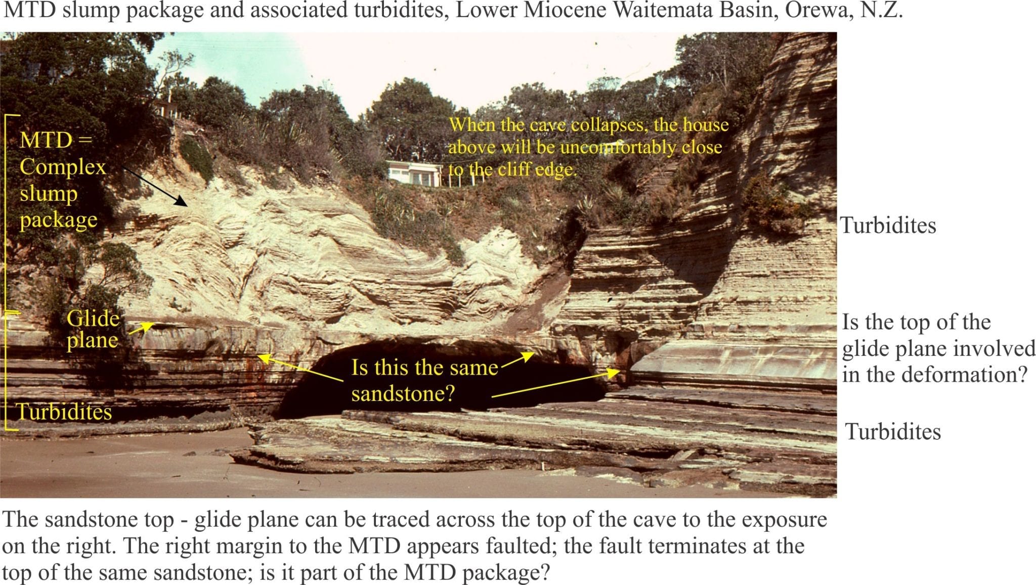 MTD and synsedimentary faults, Waitemata Basin